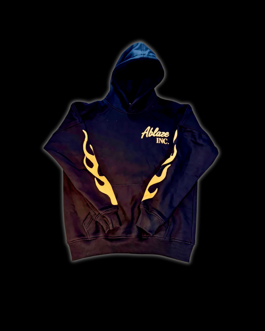 ABLÅZE HOODIE – BLACK / ORANGE