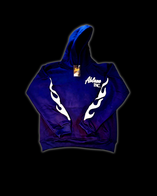 ABLÅZE HOODIE – NAVY / WHITE